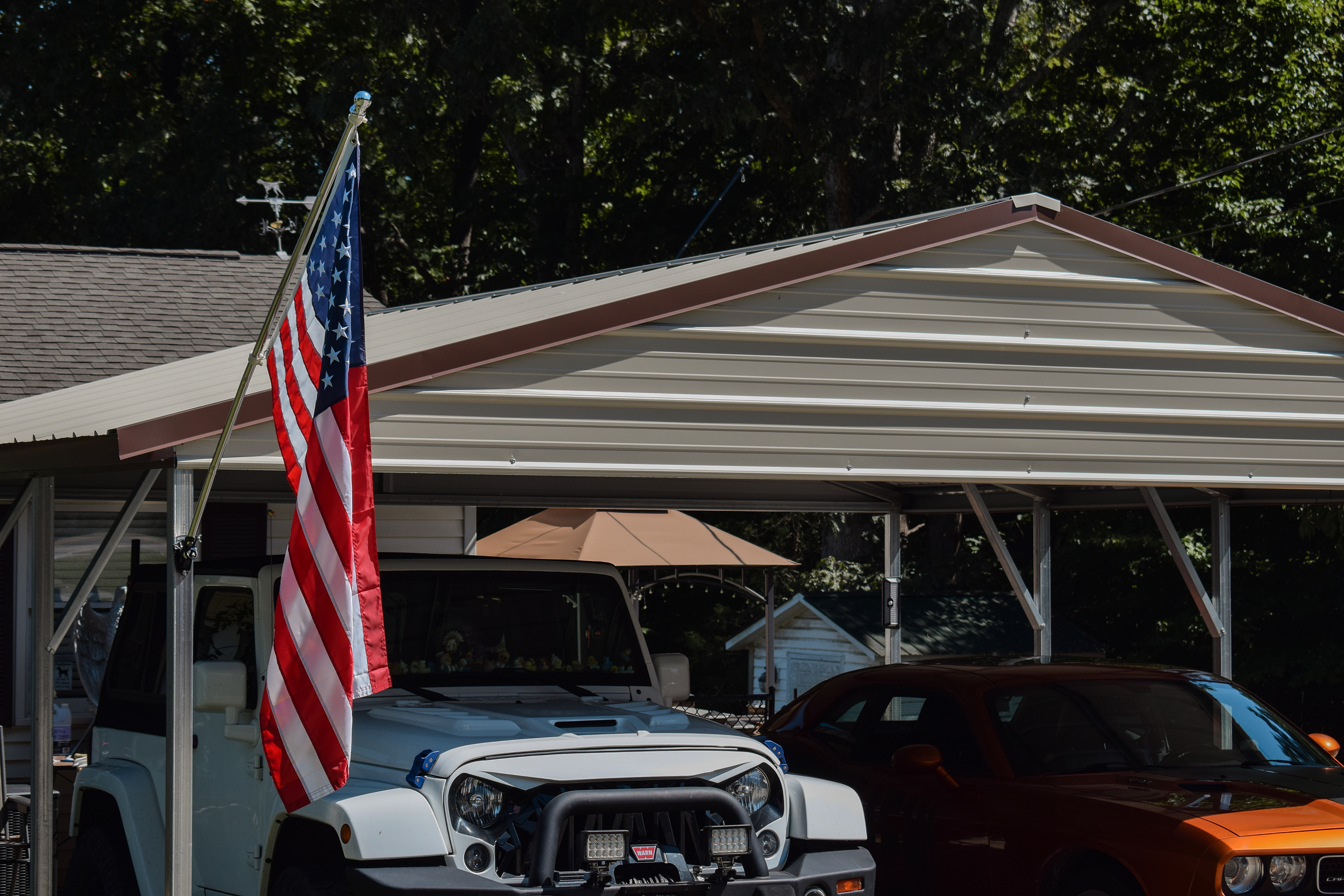 20x20x7 Clay and Brown Carport